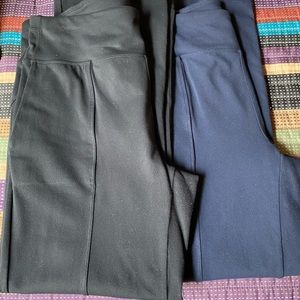 Athleta 2 pair set crop stretch pants